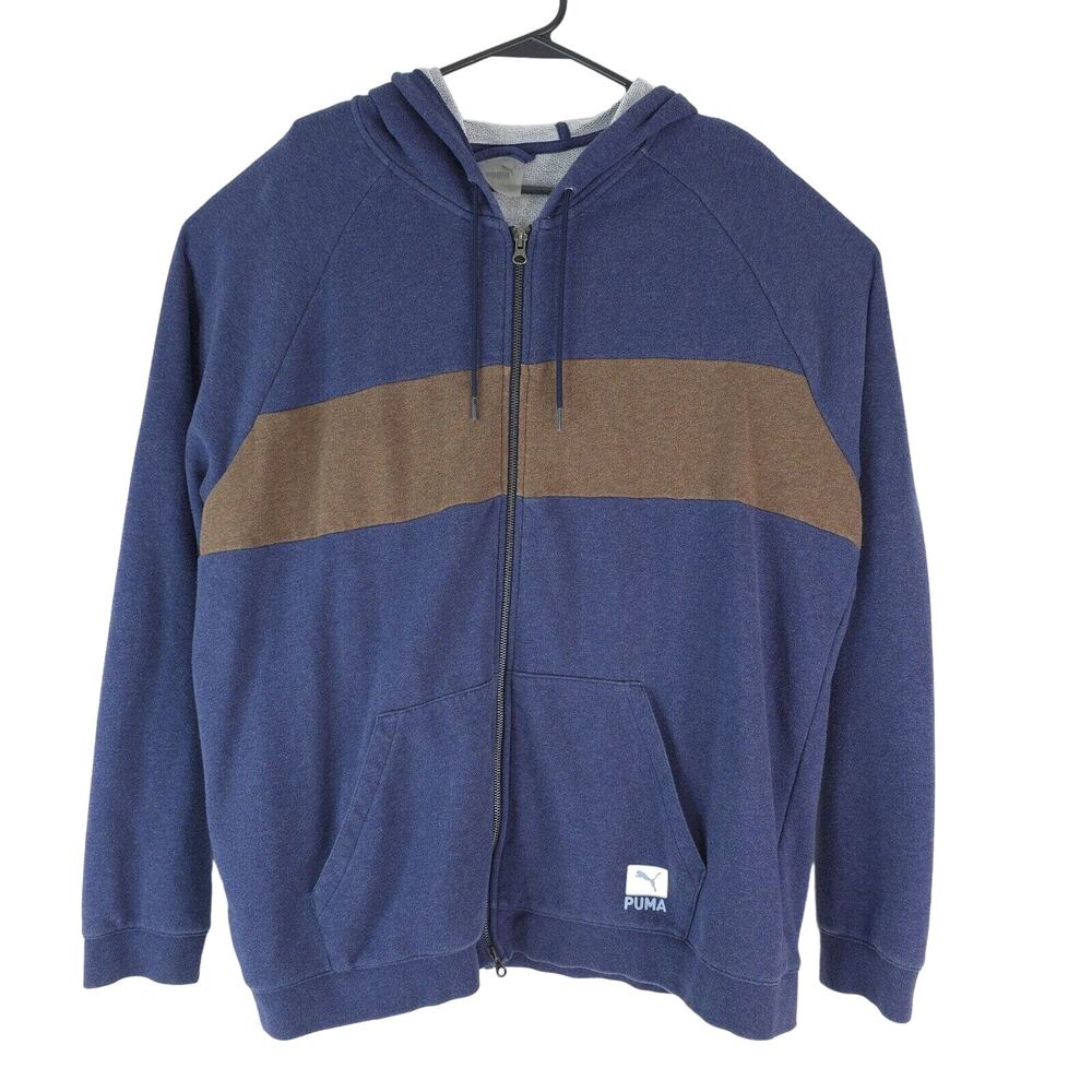 Puma Onshore‎ Hoodie Mens XXL Peacoat Heather Full Zip Jacket 578865-02